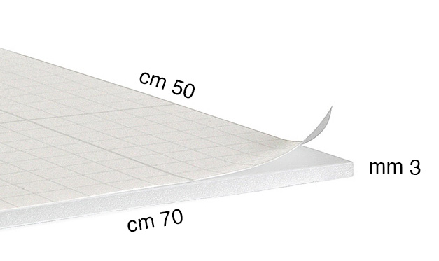 Styroporplatten selbstklebend Stärke 3 mm - 50x70