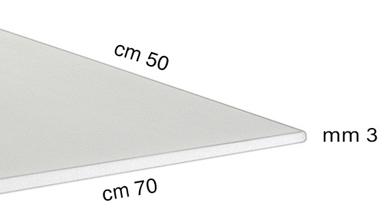 Styroporplatten Stärke 3 mm - 50x70 cm