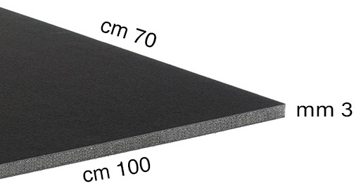 Styroporplatten Stärke 3 mm - 70x100 cm schwarz