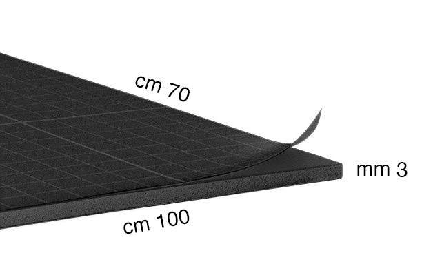 Styroporplatten schwarz klebend Stärke 3 mm - 70x100 cm
