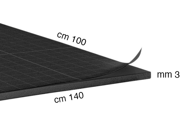 Styroporplatten schwarz klebend Stärke 3 mm - 100x140 cm