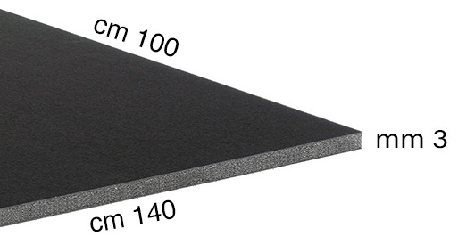 Styroporplatten Stärke 3 mm - 100x140 cm schwarz