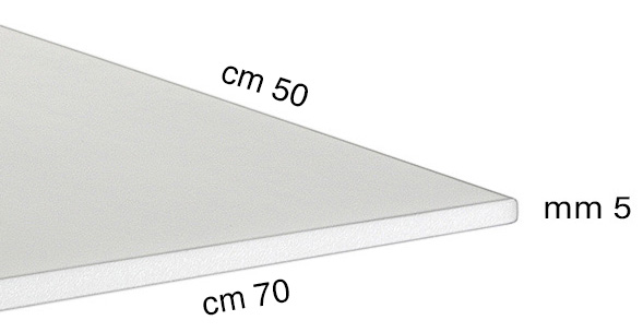 Styroporplatten Stärke 5 mm - 50x70 cm