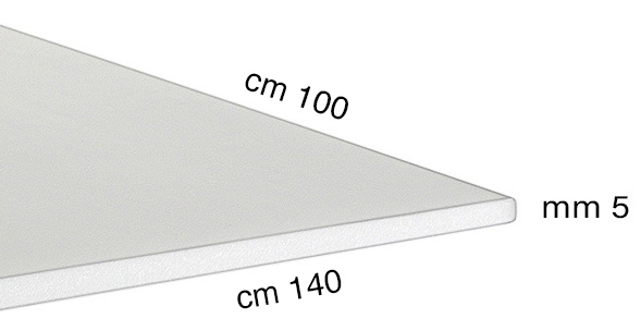 Styroporplatten Stärke 5 mm - 100x140 cm