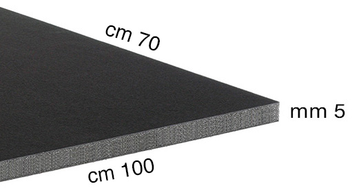 Styroporplatten Stärke 5 mm - 100x140 cm schwarz