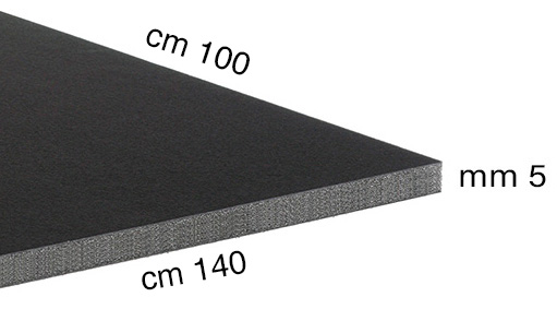Styroporplatten Stärke 5 mm - 100x140 cm schwarz