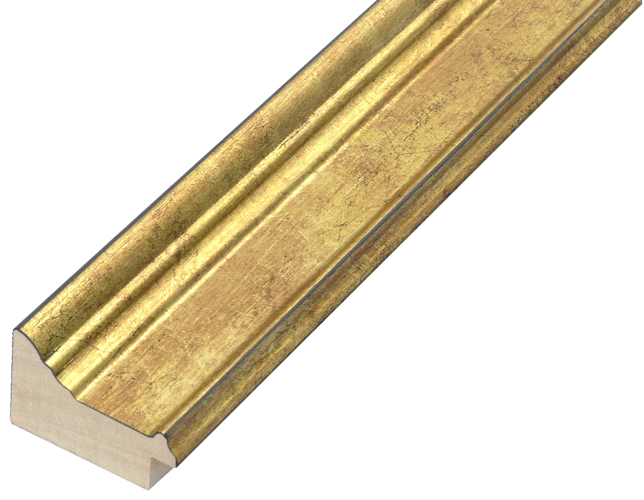 Bilderleiste keilgezinkte Pinie 42 mm breit 29 hoch Gold - 435ORO