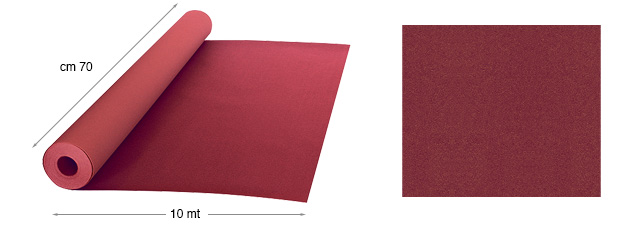 Papier samtbezogen - Rolle 10mx70cm - 12 Bordeaux