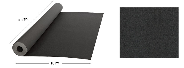 Papier samtbezogen - Rolle 10mx70cm - 19 Schwarz