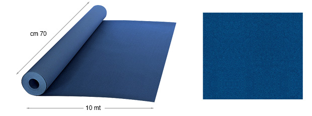 Papier samtbezogen - Rolle 10mx70cm - 22 Blau