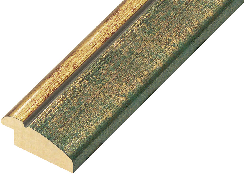 Bilderleiste Ayous Breite 40 mm grün mit Goldlinie - 453VERDE