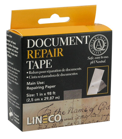 Reparaturband für Dokumente säurefrei 25mm x 30m