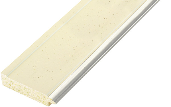 Passepartoutleiste Ayous - 45 mm breit - Beige Silberstreifen - 45BEIGEARG