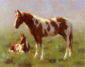 Gemälde: Pferde - 60x90 cm