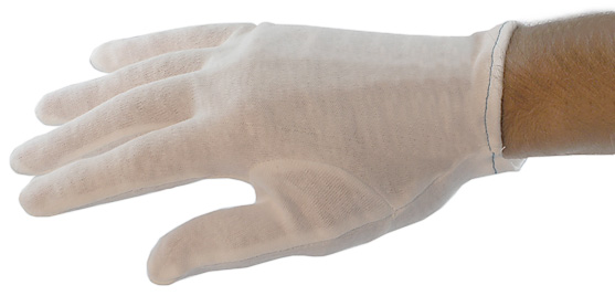 Weisses Handschuhpaar aus reiner Baumwolle - klein