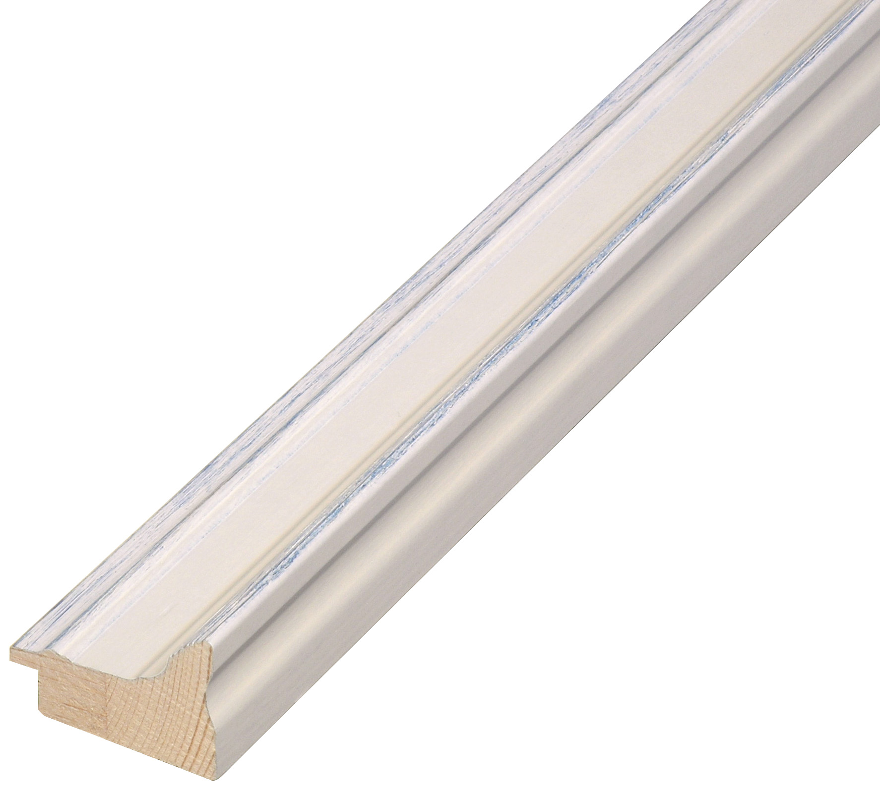 Bilderleiste keilgezinkte Pinie 43 mm breit 31 hoch - Creme-Blau - 519BLU