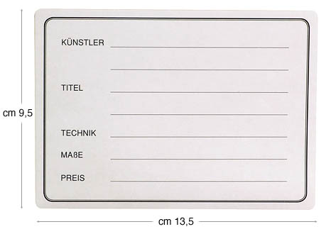 Etikette nchtklebend Deutsch - Packung 50 Stück