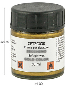 Goldwachs - Glasdose 30 ml - Echtgold