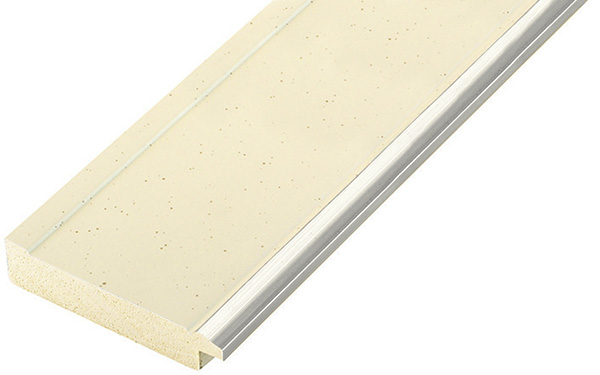 Passepartoutleiste Ayous - 55 mm breit - Beige Silberstreifen - 55BEIGEARG