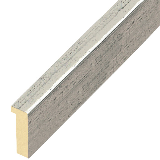 Bilderleiste Ayous flach 10 mm breit 25 hoch - Silber antik - 601ARGVEC