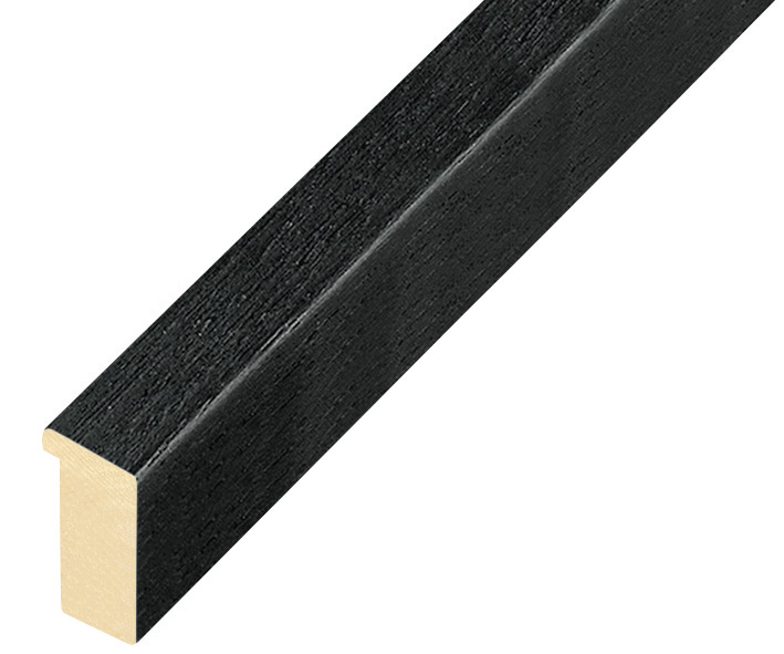 Bilderleiste Ayous flach 15mm breit 25hoch offenporig schwarz - 609NERO