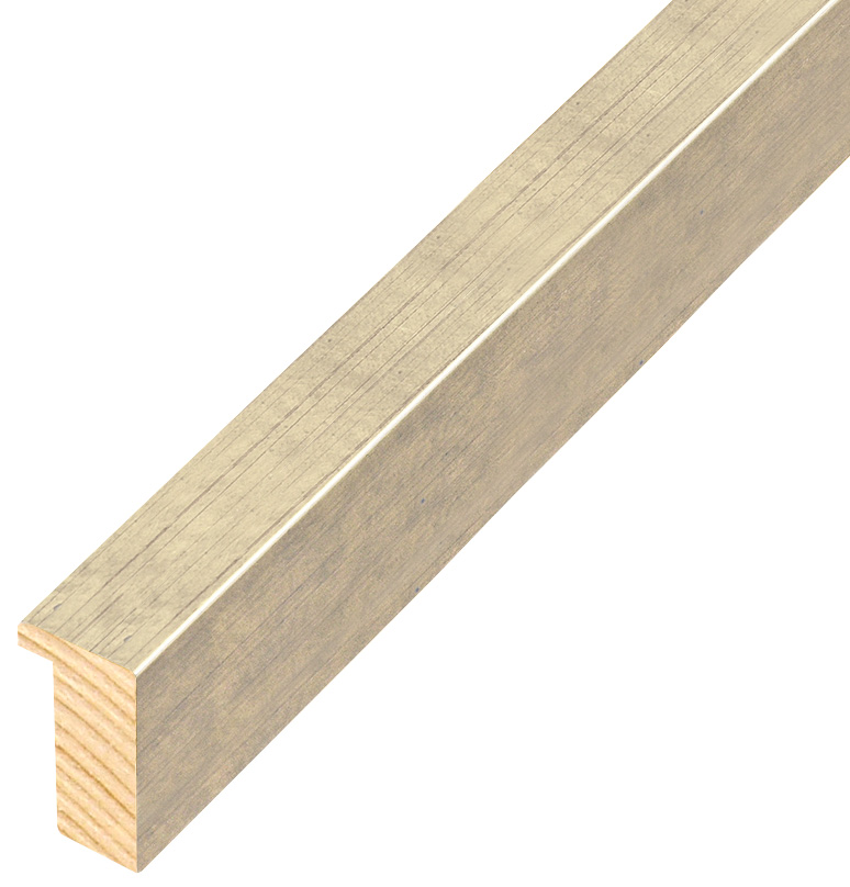 Bilderleiste keilgezinkte Kiefer 20 mm breit 32 mm hoch - Silber - 616ARG