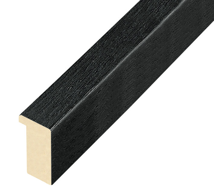 Bilderleiste Ayous flach 20mm breit 32hoch offenporig schwarz - 621NERO