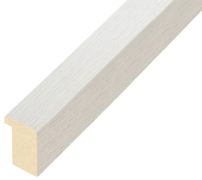 Bilderleiste Ayous flach 20 mm breit 25 mm hoch - Offenporig weiss