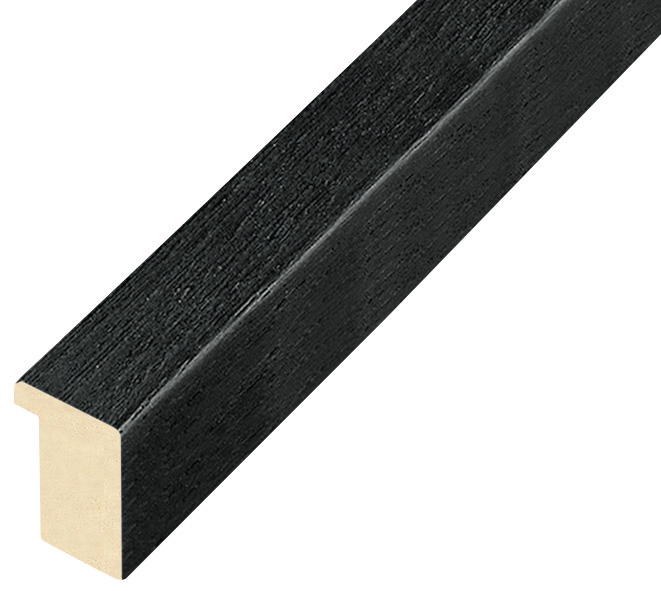 Bilderleiste Ayous flach 20mm breit 25hoch offenporig schwarz - 627NERO