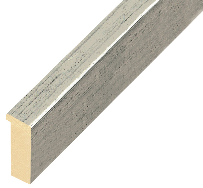 Bilderleiste Ayous flach 15 mm breit 32 hoch - Silber antik