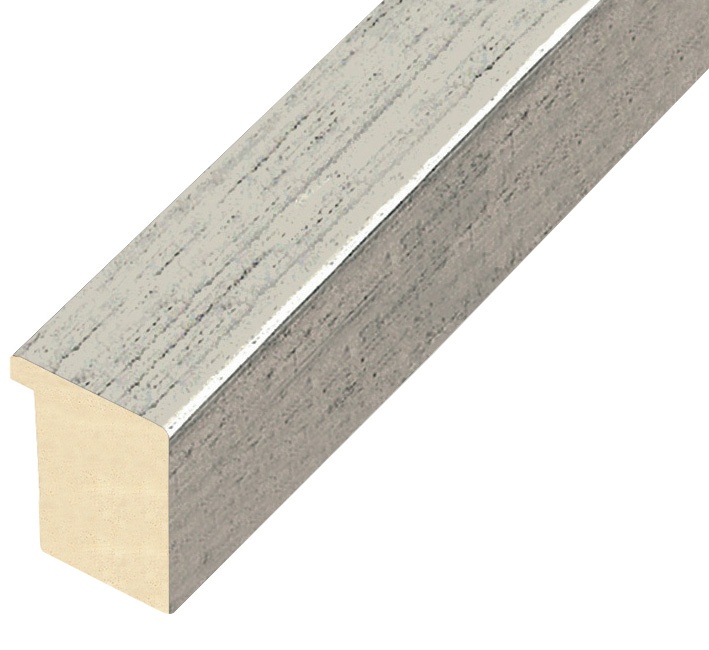 Bilderleiste Ayous flach 30 mm breit 32 hoch - Silber antik