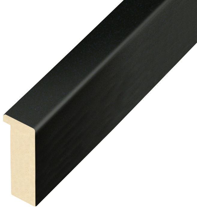 Bilderleiste Ayous flach 20 mm breit 45 hoch - Schwarz matt