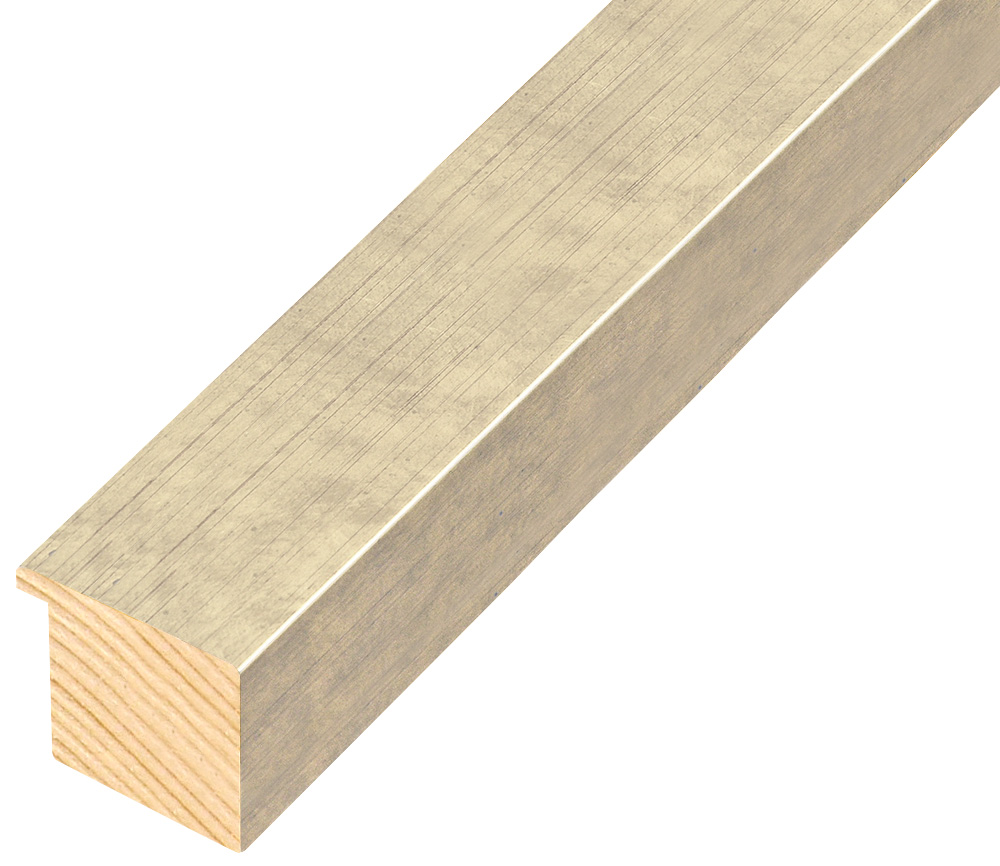 Bilderleiste keilgezinkte Kiefer 40 mm breit 32 mm hoch - Silber - 824ARG