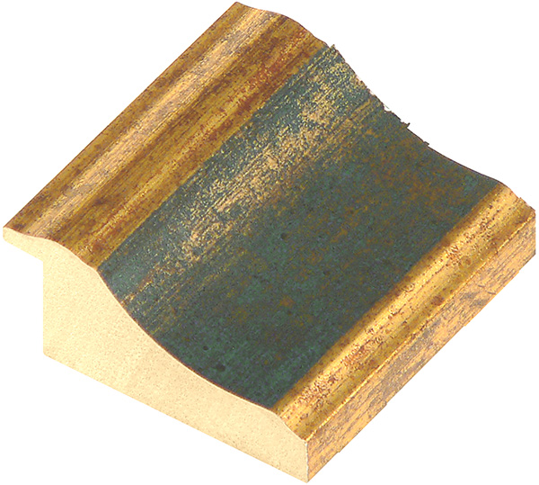 Bilderleiste Ayous Breite 65 mm Höhe 31 mm Gold blaue Rille - 868BLU