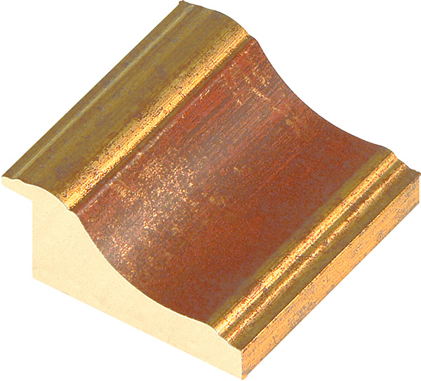 Bilderleiste Ayous Breite 65 mm Höhe 31 mm Gold rote Rille