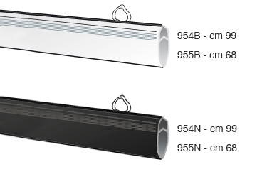 Posterleistenpaar 68 cm Schwarz