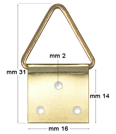 Vermessingte Aufhänger Nr. 4  Packung zu 500