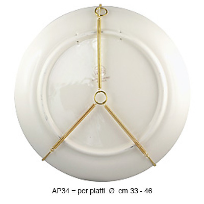 Telleraufhänger aus Messing Nr. 4 - zu 33 und 46 cm - 2 Stück