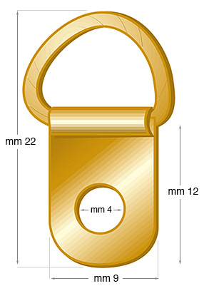 Abgerundete Aufhänger  verm. Eisen Nr. 1 Pack.1000 St.