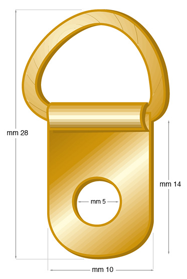 Abgerundete Klappösen verm. Eisen Nr. 2- Pack.zu 500