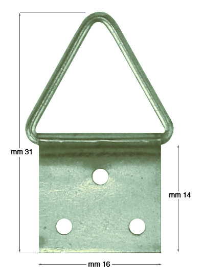 Vernickelte Aufhänger Nr. 4 Packung zu 500