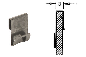 Brünierte Aufhänger zum Einklemmen St. 3 mm - Packung 10000