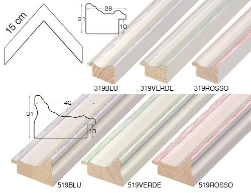 Komplette Eckmusterserie von Leiste 319-519 (6 Stücke)
