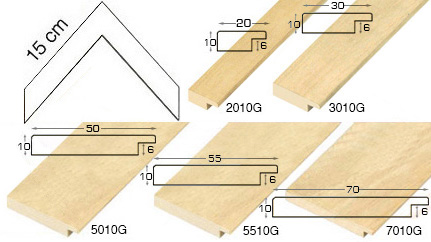 Komplette Eckmusterserie von Leiste 2510 usw. (5 muster)