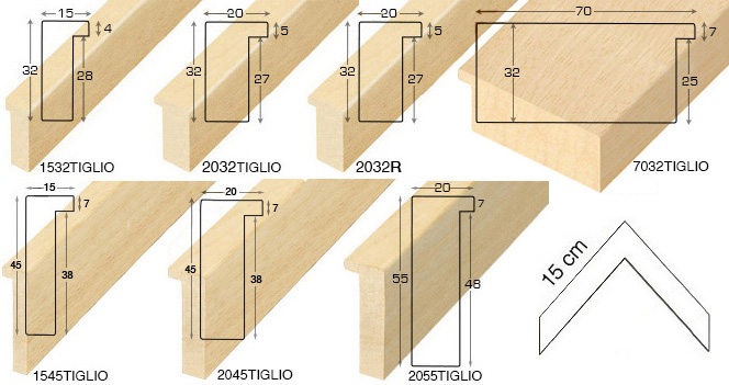 Komplette Eckmusterserie von Leiste (7 muster)