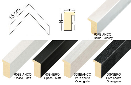 Komplette Eckmusterserie von Leiste 607-608-609 (5 muster)