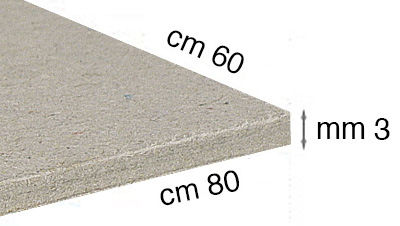 Graue Pappe Stärke 3 mm 60x80 cm