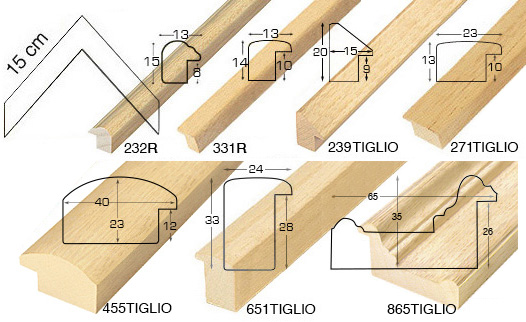 Komplette Eckmusterserie von Leiste 271 (7 Stücke)