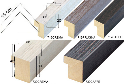 Komplette Eckmusterserie von Leiste 739 (5 Stücke)