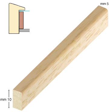 Abstandleiste rohes Holz 5x10 mm